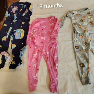 18 Month Baby Girl Pajama Lot (3 sets)